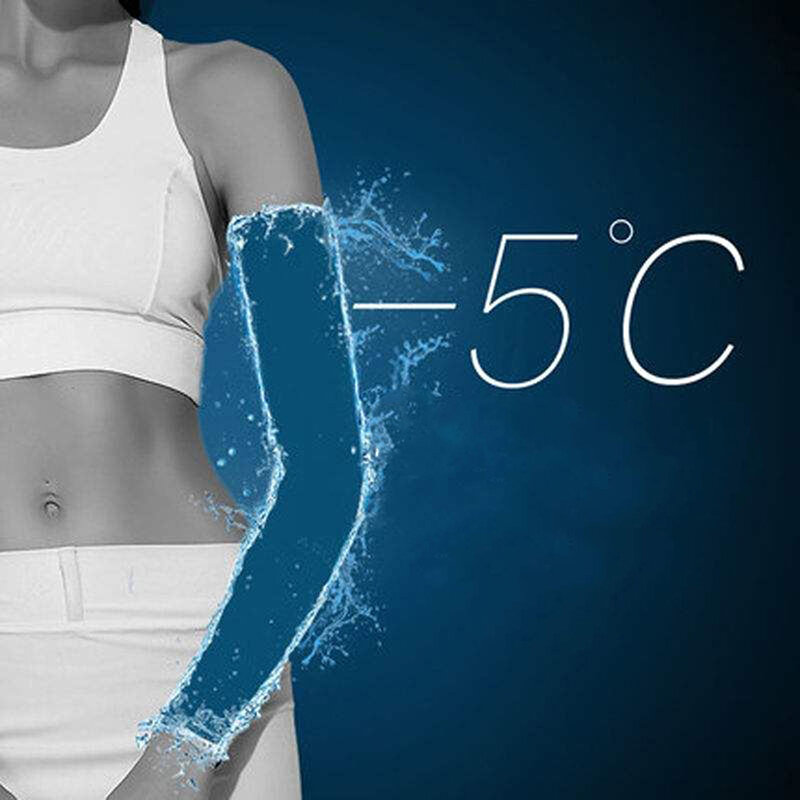 Luvas do braço do esporte ao ar livre, Proteção UV do sol, Luvas frescas do gelo com o punho de 5 dedos, 1 par