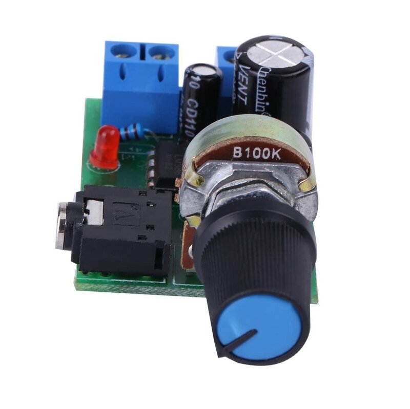 LM386 Super Mini Amplifier Board, 3V-12V, 0.5W-10W Speaker Low Noise Power Consumption, for Speaker Audio System DIY