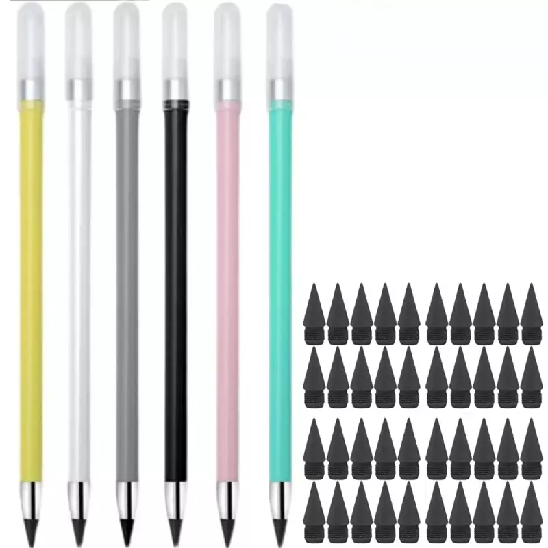 Pensil tak terbatas pensil selamanya tanpa tinta pensil tahan lama dapat digunakan kembali untuk menulis Gambar stasioner perlengkapan sekolah siswa kantor
