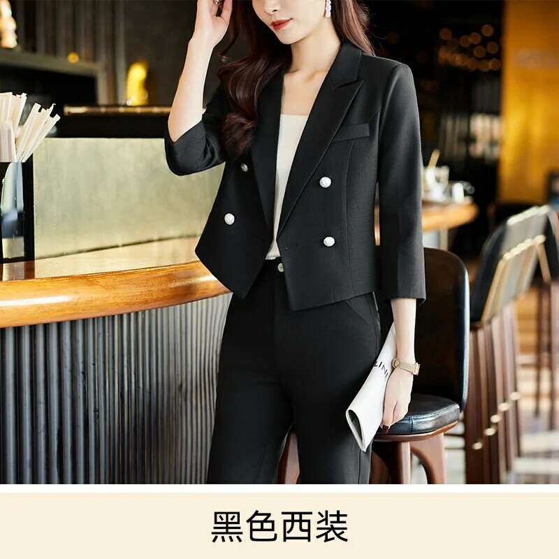Cappotto corto per donna 2024new primavera e autunno Business Wear temperamento di piccole dimensioni Advanced Sense Casual Suit