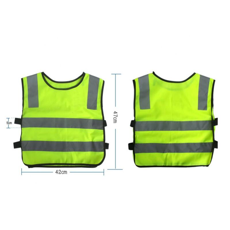 Chaleco de seguridad reflectante para niños, chaqueta de alta visibilidad, ropa de trabajo para ciclistas, trotar