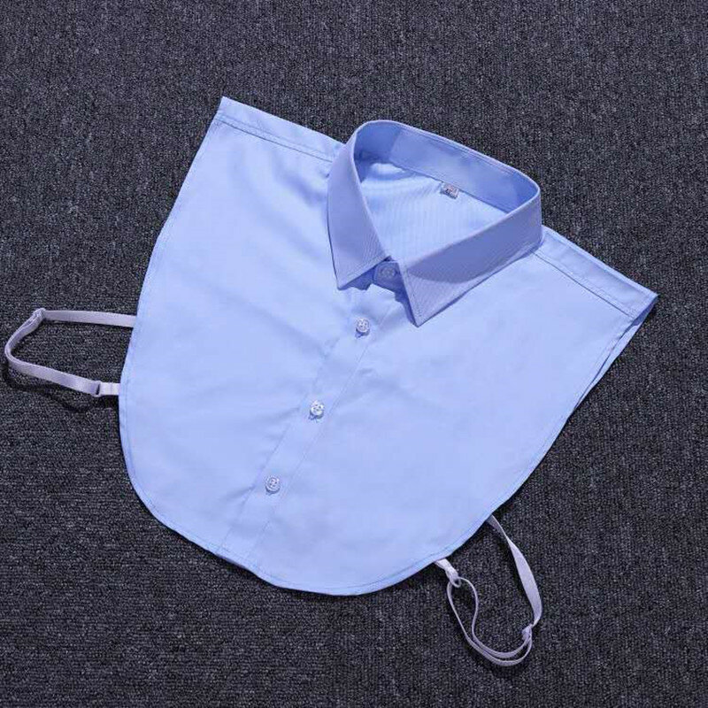 Men's Shirts Fake Collar Business Wear Solid Color Fake Collar All-match Spring and Summer Cotton Formal Wear