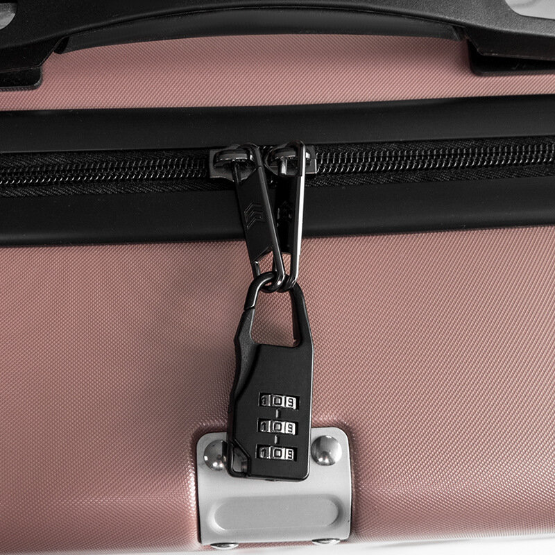 Gembok Travel Mini Kunci Koper Campuran Aluminium Dapat Disetel Ulang Kode 3 Digit Nomor Koper Kombinasi Kode Kunci