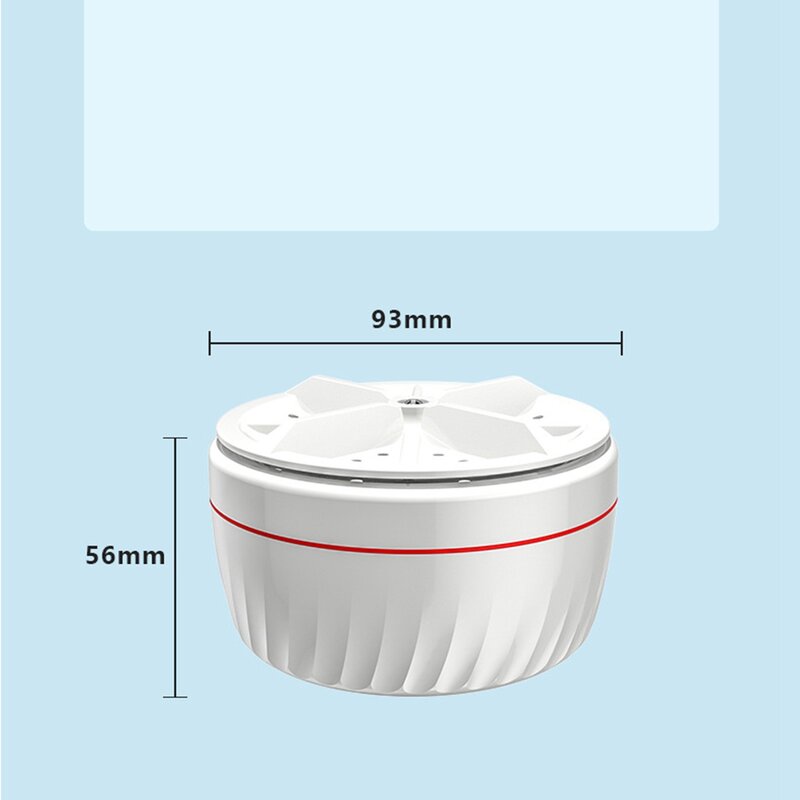 Mini Ultrasonic Turbo Washer, Alimentado por USB, Máquina de limpeza para cuecas, Meias, Casa, Viagem