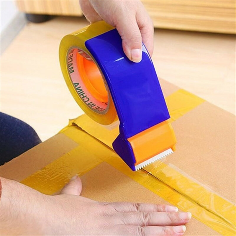 Tape Dispenser Plastic Sealing Packer Packaging Parcel 48mm Width Roller Tape Cutter Sealing Tape Holder Manual Packing Machine