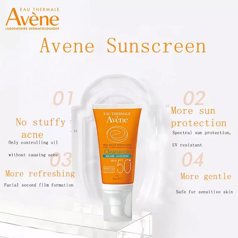 Crème solaire double soin pour le visage, 50ml, éventuelles F 50 + PA ++, contrôle de l'acné, soins de la peau