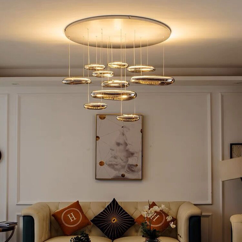 Lampu gantung led dekorasi rumah Modern, lampu pencahayaan dalam ruangan, lampu gantung untuk ruang makan, lampu gantung ruang tamu