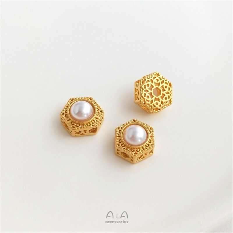 Sajin perla con incrustaciones de colores fuertes, accesorios de cuentas hechos a mano, Bola de transferencia, colgante, adornos colgantes