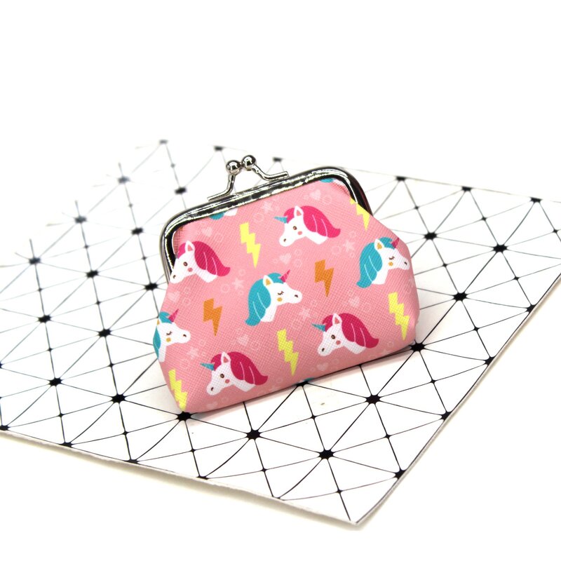 PU Leather Pocket Money Purse Buckle Coin Wallet Candy Color Card Holder Simple Double Layer Mini Purse Gift for Women Girls