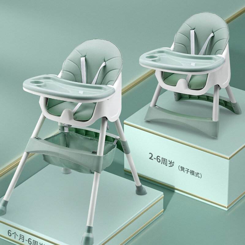 Kursi Tinggi untuk bayi, dapat dilepas untuk makan berbaring, kursi makan bayi dengan celemek & popok kursi bayi untuk memberi makan