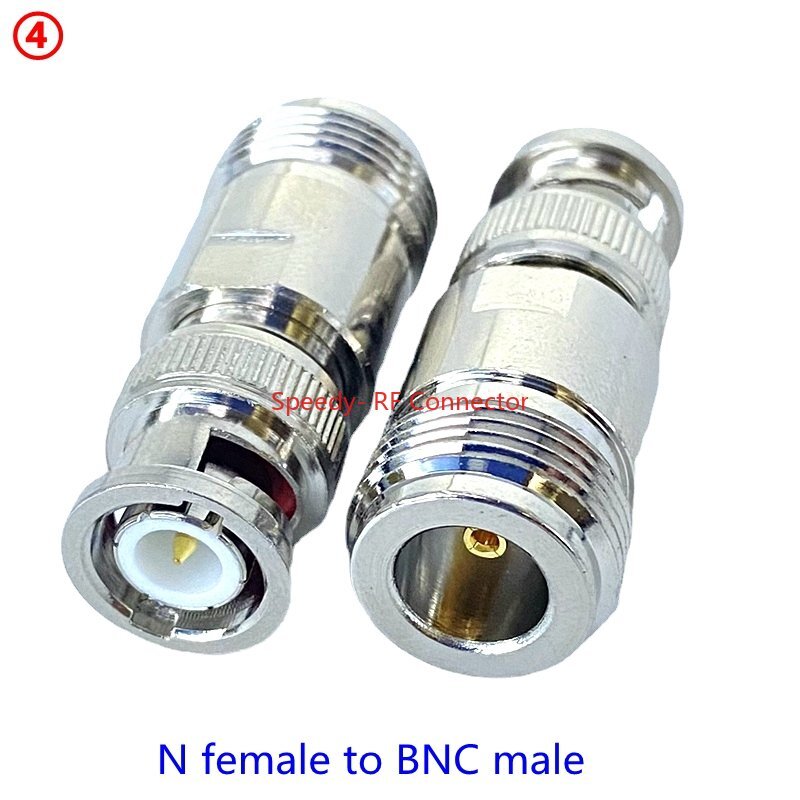 Conector macho de 1 piezas L16 N a BNC, BNC Q9 a N Conector hembra, adaptador Coaxial de ángulo recto RF, entrega rápida de cobre