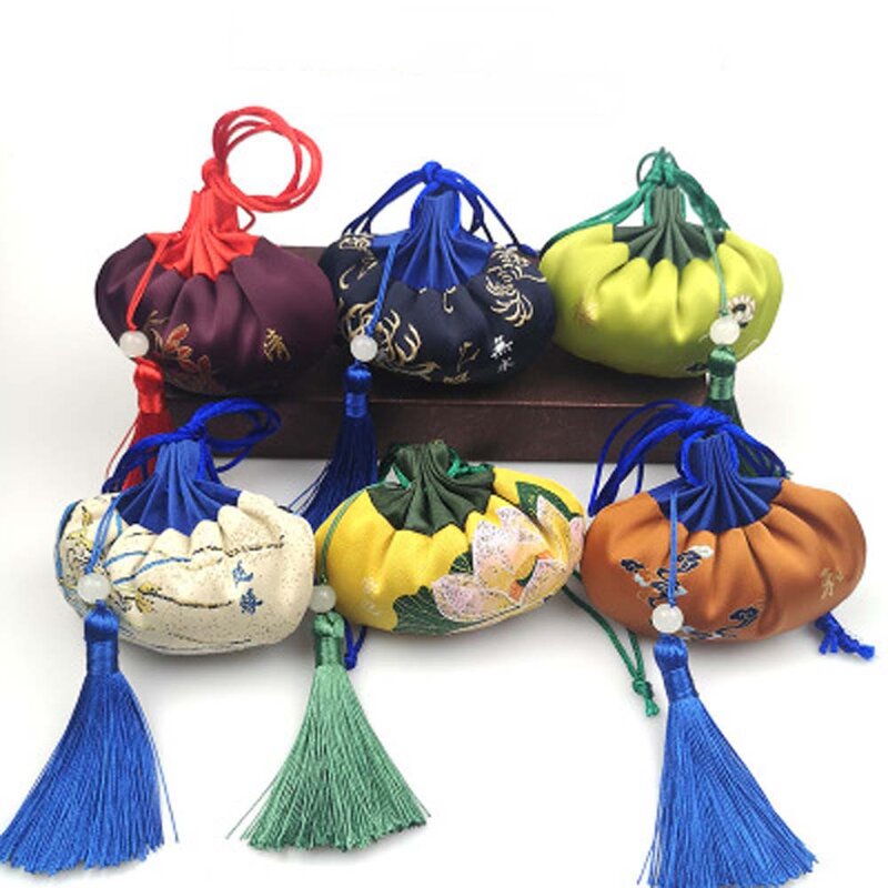 Colgante de bolsita de dragón para mujer, bolsa vacía portátil, accesorios Hanfu, regalo chino
