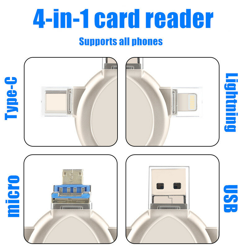 Illuminazione USB all'adattatore per lettore di schede SD TF per Apple iPhone 14 13 3.0 lettore di schede OTG fotocamera trasmissione fotografica accessori per telefoni