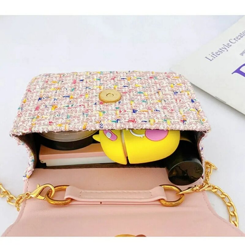 Cotton Linen Mini Shoulder Bags New Pearl Handle Coin Wallets Handbags Little Girls