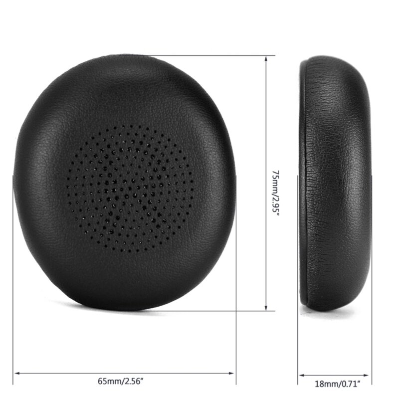 Coussinets d'oreille en cuir professionnels pour JABRA ELITE 45H EvolLi2 65, coussinets d'oreille confortables pour téléphone de sauna, remplacement de coussins