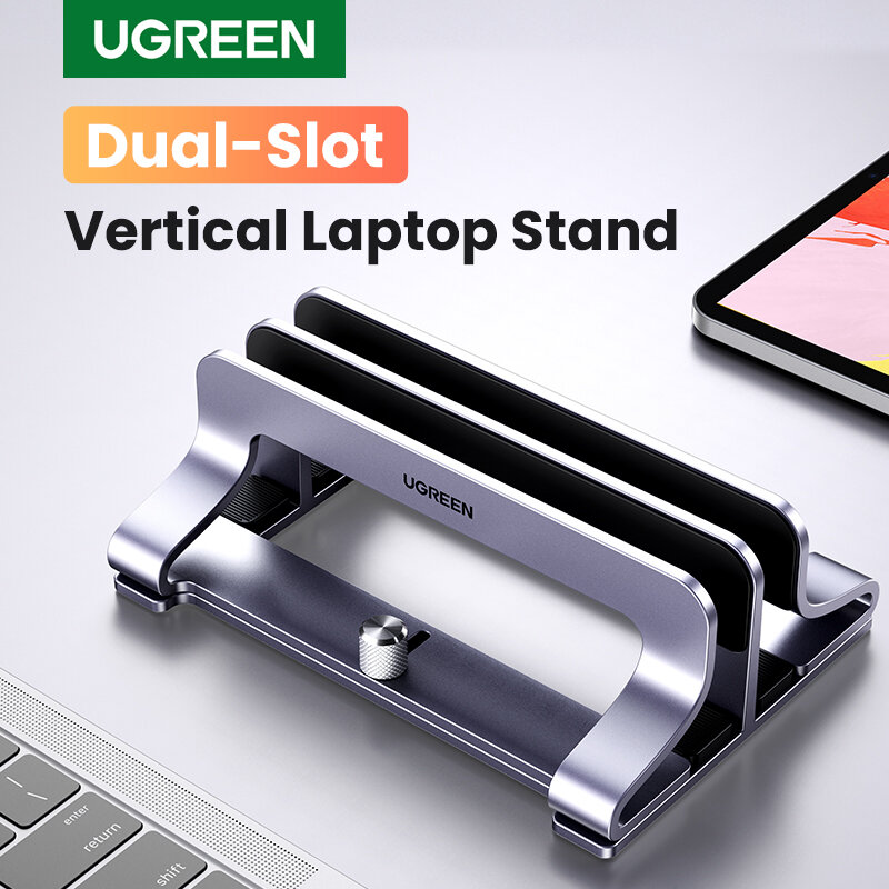 Ugreen vertical portátil suporte para macbook pro alumínio dobrável notebook suporte macbook ar pro portátil tablet suporte