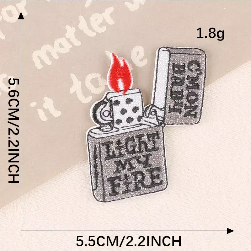 2024 New Embroidery Patch DIY Coffee Lighter Plug Sticker Thermoadhesive Badge Iron on Patches Cloth Bag Hat Fabric Accessories