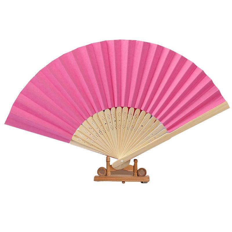 Antiguidade Folding Fan Mão Fan, papel chinês DIY, madeira, bambu, caligrafia, pintura, exercício matinal