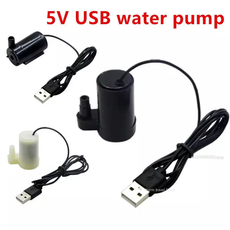 Bomba de agua USB 5V de bajo voltaje, Micro Mini bomba sumergible, Ultra silenciosa, Usb, hidropónico, plantación de verduras, fuente artesanal, acuario