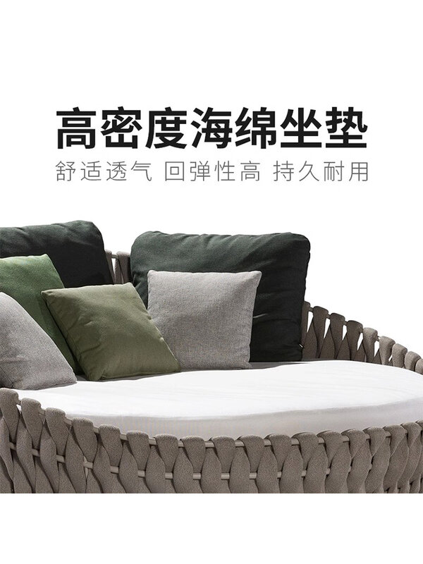 Outdoor rattan bed outdoor courtyard beach pool terrace lounge chair
