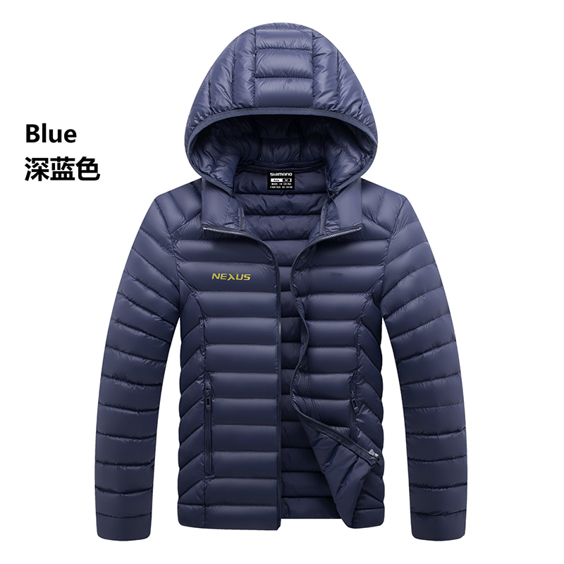 2023 New Fisherman Down Jacket Men Winter Outdoor Fishing Warm Coat Thickened Hooded Long-sleeved Fishing Jacket Plus Size 6XL