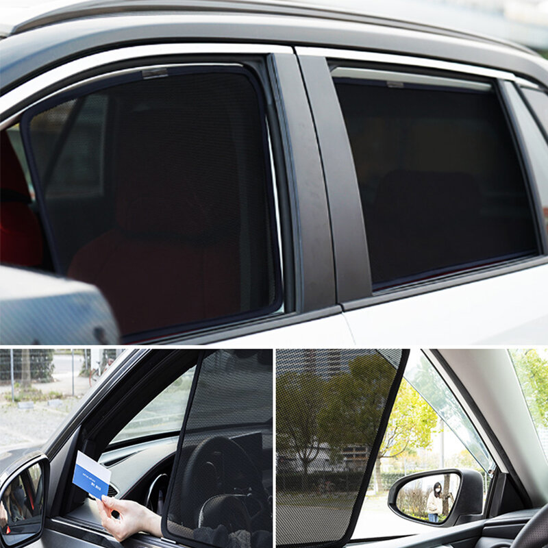 Untuk Subaru Forester SK 2019-2024 tirai kaca depan belakang mobil, tirai jendela bayi pelindung matahari magnetik