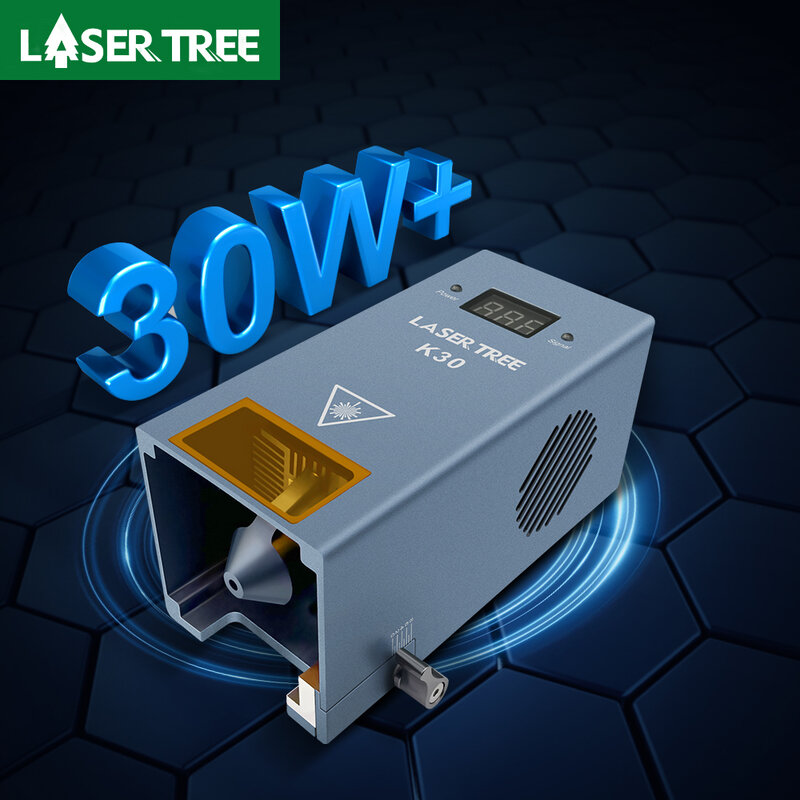 Laserowe drzewo 30W moc optyczna moduł laserowy z Air Assist 6 diodami laserowymi głowice do maszyny grawer CNC DIY narzędzia do cięcia drewna