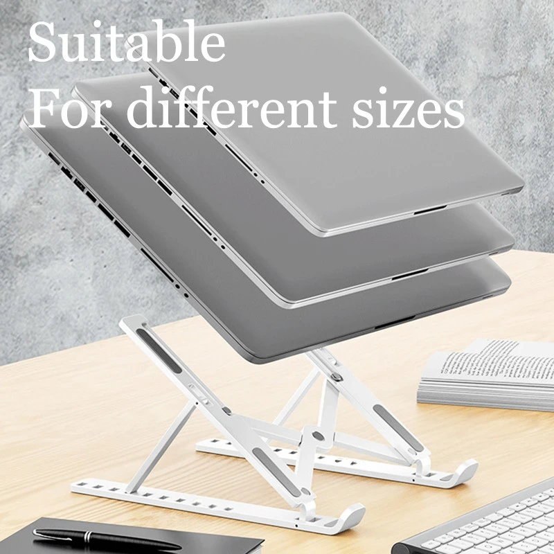 Складная подставка для ноутбука, регулируемый портативный кронштейн для ноутбука, держатель из АБС-пластика для Macbook Air Pro, удобные аксессуары