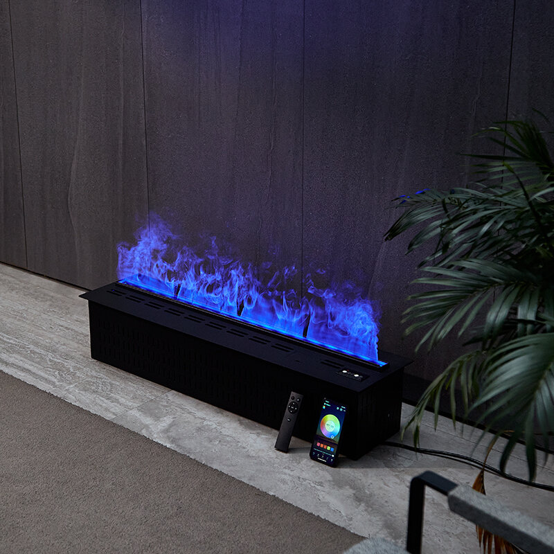 Chimenea electrónica de vapor de agua que cambia de Color, chimenea eléctrica de atomización 3D decorativa para el hogar