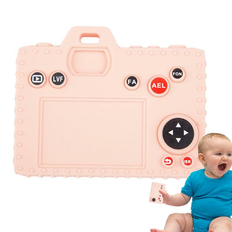 Soft Silicone Teething Toys Set para criança, Chew Camera Shape, mordedor para meninos e meninas, idade 3 meses
