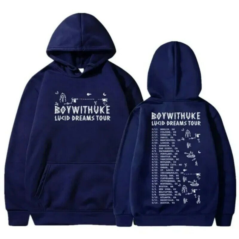 BoyWithUke-Sudadera con capucha para hombre y mujer, ropa de calle Unisex de manga larga, Dreams Lucid Merch World Tour, Invierno
