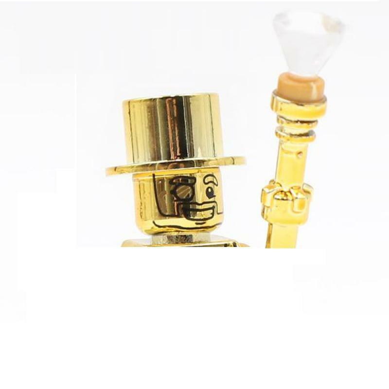 Kompatibel 71001 pelat elektro emas krom Mr Gold blok bangunan Mini Action Figure mainan