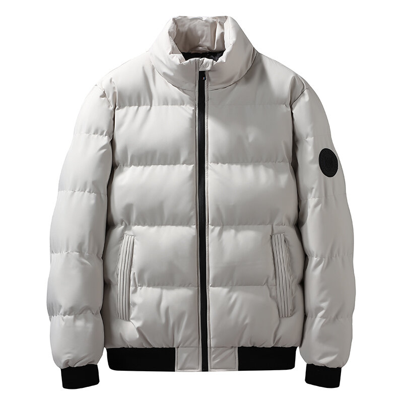 Abrigo de algodón grueso para hombre, chaqueta cálida informal, versión coreana, cuello alto, tendencia, invierno, nuevo