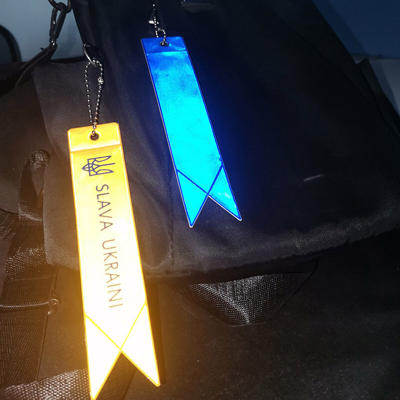 Sicher Reflektierende Keychain für Tasche Rucksack Anhänger Streifen Ornamente Reflektoren für Dinge Erwachsene Kinder Nacht Sicherheit Zubehör