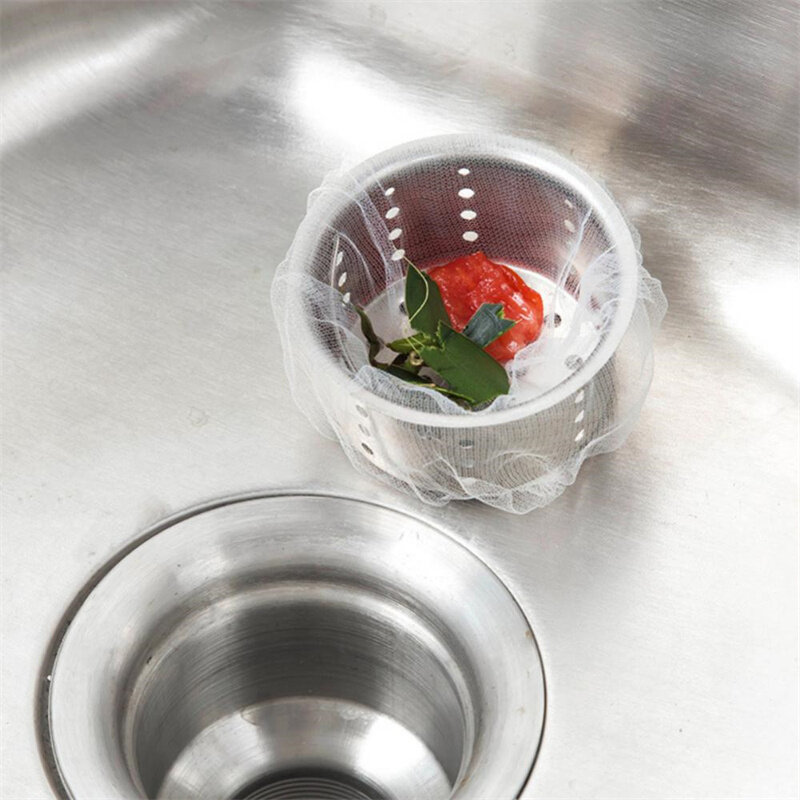 1 ~ 5 szt. Jednorazowe filtry do zlewu kuchennego kanalizacji zapobiegające blokowaniu worek na śmieci wyciek z basenu siatkowa torba sitko zlewka na śmieci