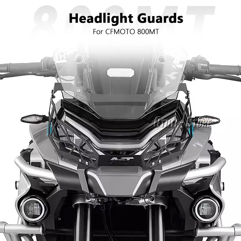For CFMOTO 800 MT 800 mt Headlight Guard Protector Grille Cover Motorcycle Accessories Black For CF MOTO 800MT 800mt