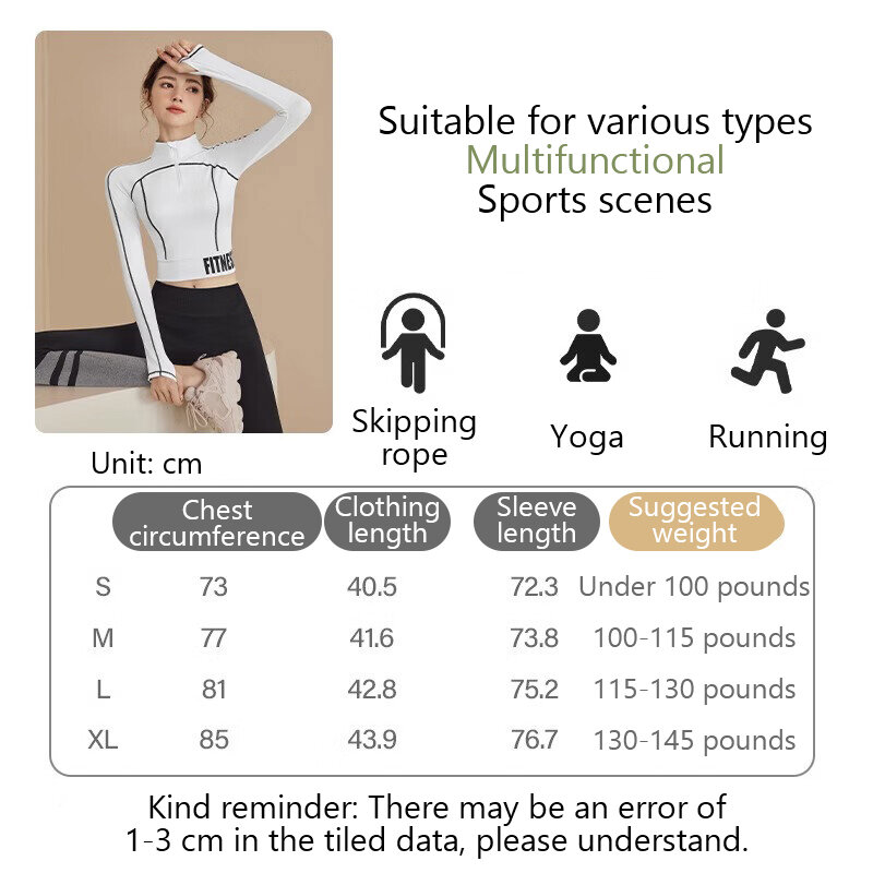 Yoga Clothing Women Tight Fitness Clothing Long Sleeve Running Professional Sports Tops Nylon