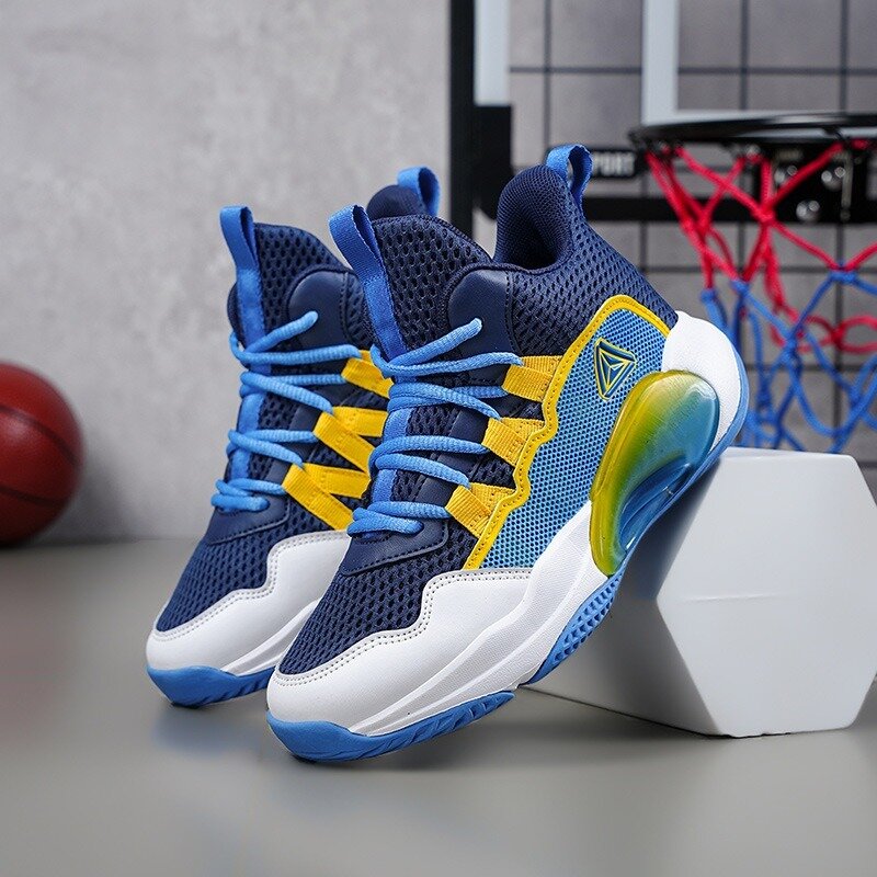 Children's Mesh Breathable and Non Slip Boys' Basketball Shoes, Casual Sports Running  Big Girls' Shoes, Professional Sneakers