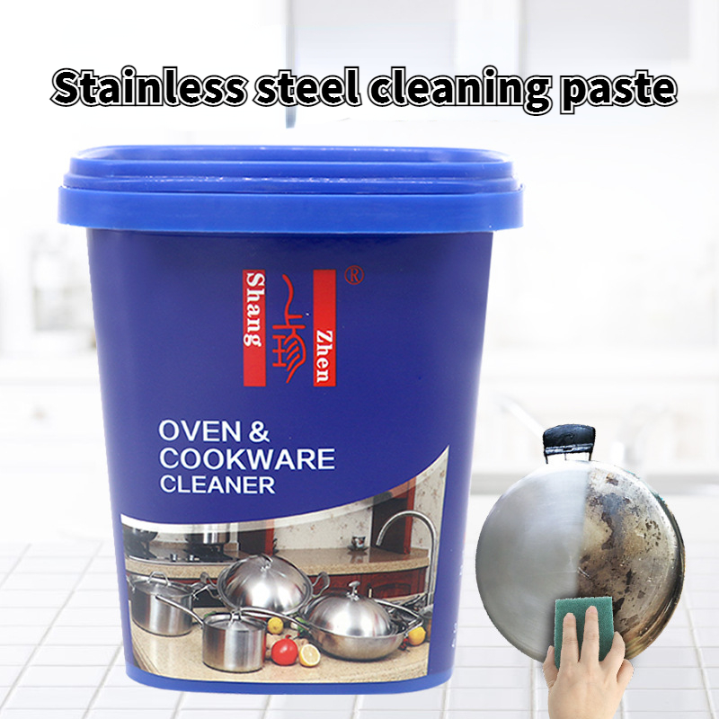 Stainless Steel Cleaning Paste Household Stainless Steel Scratch Remover Polishing Paste for Aluminum Chrome Stainless Steel