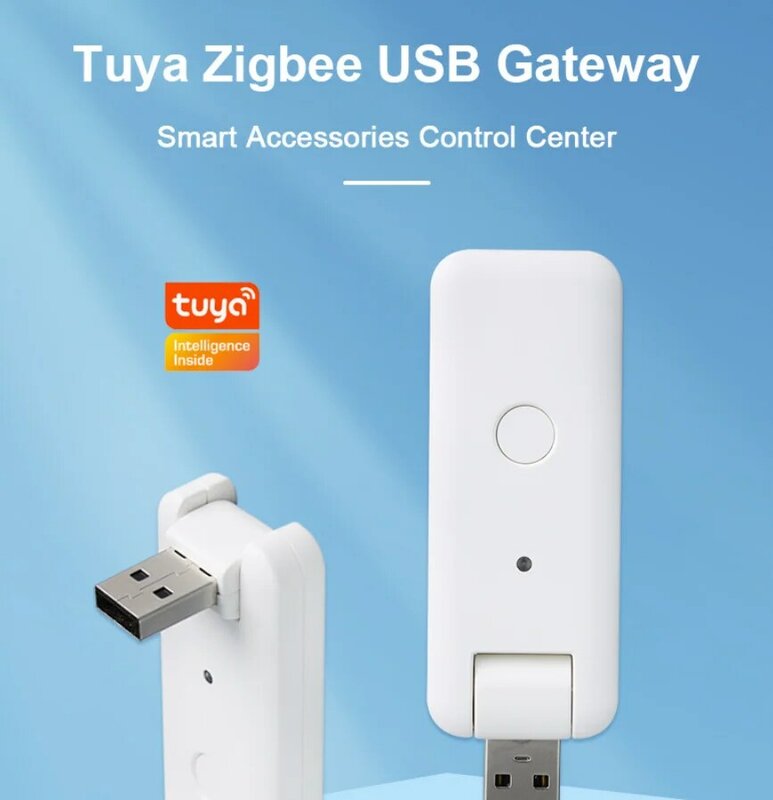 Tuya Doodle Smart Zigbee Wireless Home Gateway centro di controllo vocale USB piccolo sensore di movimento pieghevole bianco
