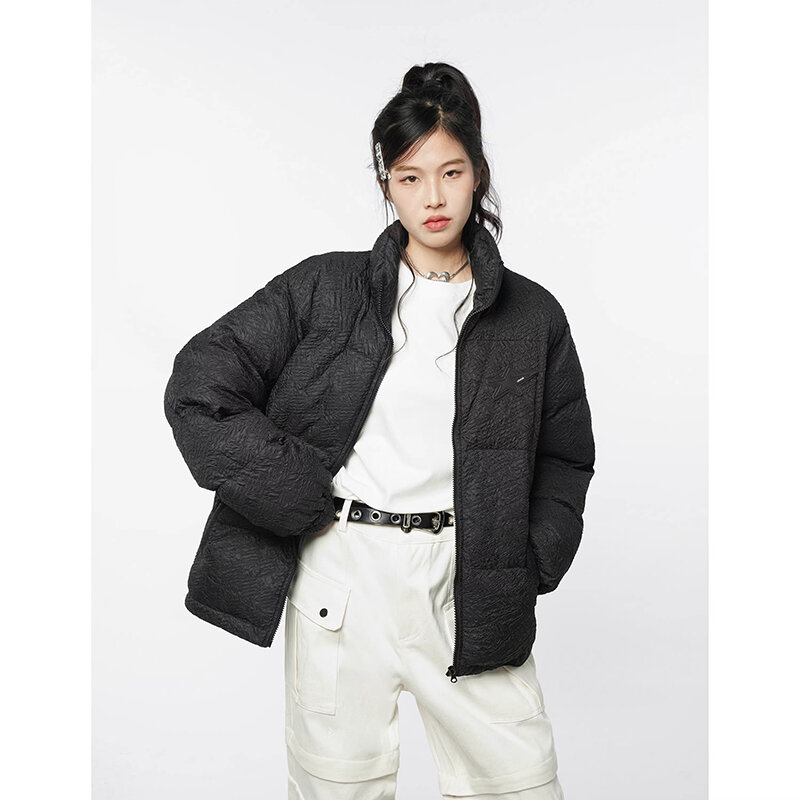 Frauen dicke Parkas Winter warme lose geschwollene Mäntel Baumwoll jacken stehen Kragen koreanische Mode weibliche Kleidung