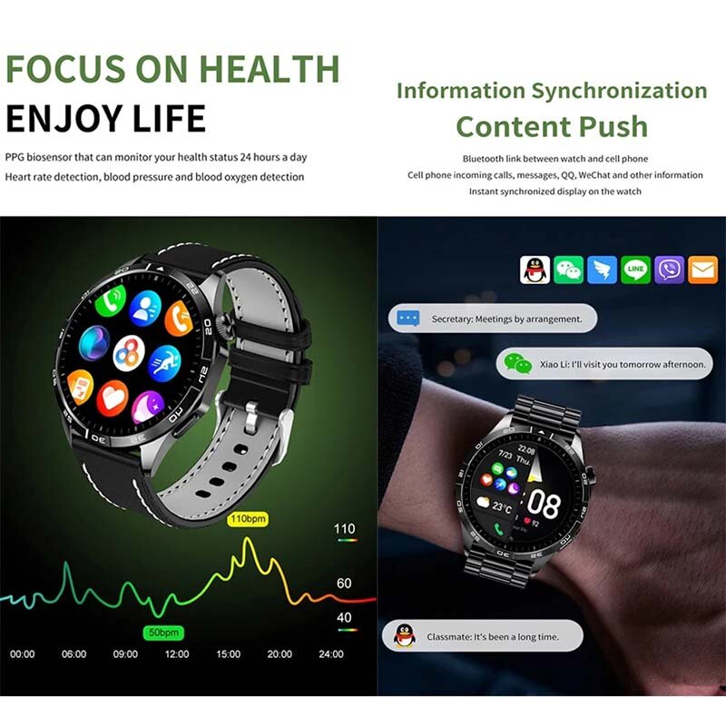 2024 nowy dla Huawei Xiaomi GT4 Pro Smart Watch męski NFC GPS Tracker 466*466 HD ekran tętna Bluetooth Call SmartWatch