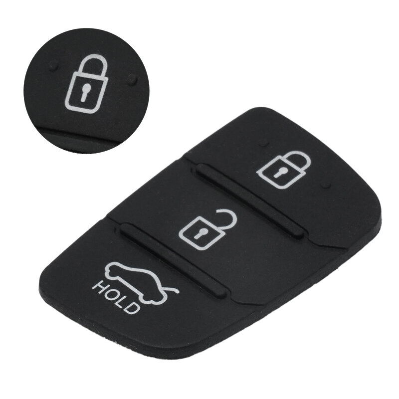 Rubberen Pad Remote Key Shell 3 Knoppen Auto Smart Key Fob Case Cover Voor Hyundai Creta I20 I40 Tucson Elantra Ix35 Ix45