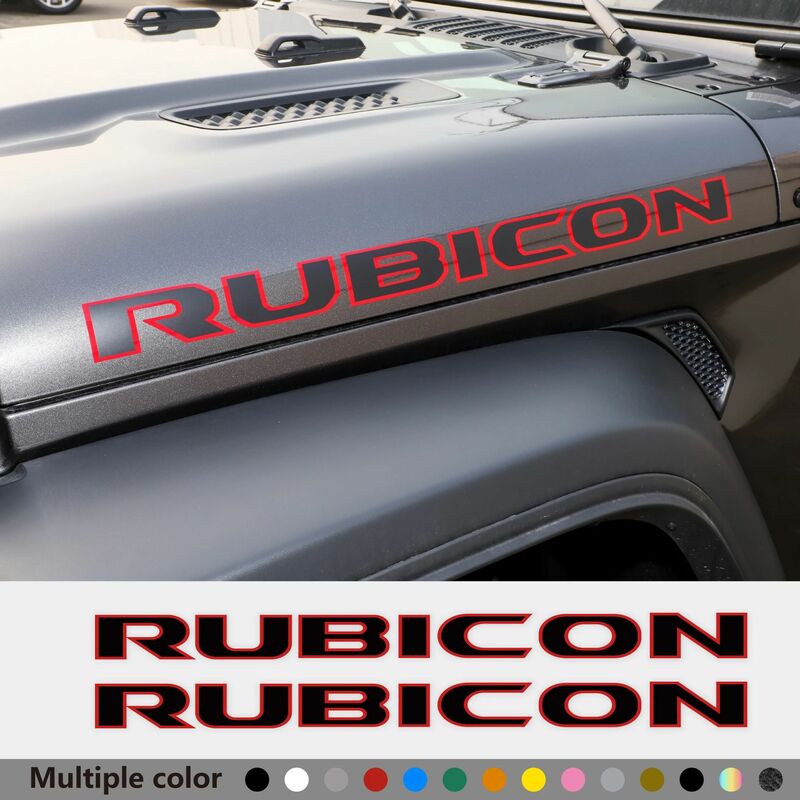 Verschiedene Farben Auto Motorhaube Motorhaube Aufkleber gelten für Rubicon dekorative Karosserie Außen zubehör Mode Vinyl Film Aufkleber