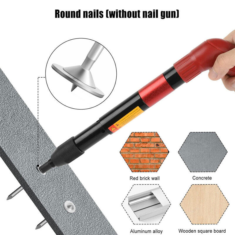 100PCS Steel Nails Round for Steel Nail Gun Pneumatic Nailing Gun Wall Fastening Tool Nailer Special Nails Powerful Penetration