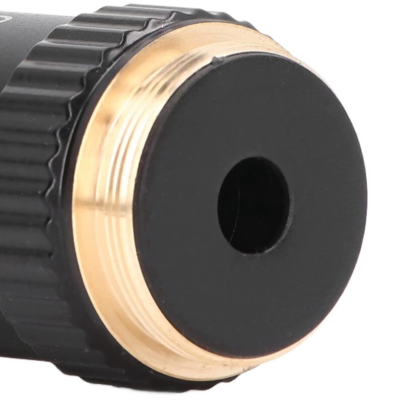 Lente biológica do microscópio, 195 lente objetiva preta acromática, óleo 100X, relação objetiva do poder superior, linha 20.2mm