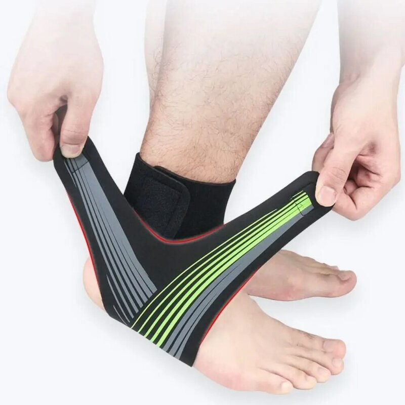Tobillera elástica transpirable para prevención de esguinces, envoltura de tobillo de compresión ligera, vendaje de protección ajustable para los pies