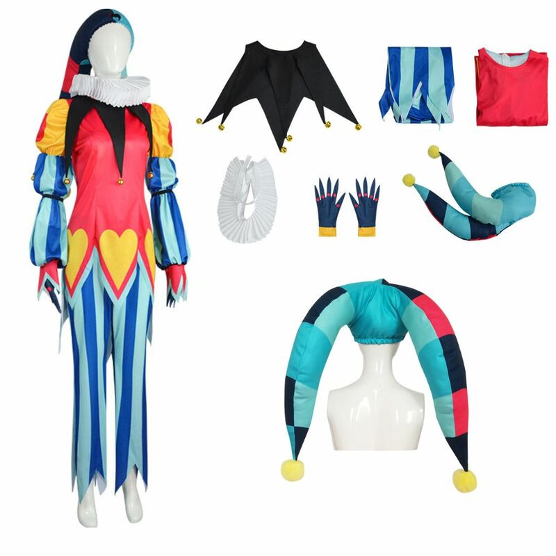 Fizzarolli Cosplay Fantasia Costume Disguise for Adult Women Clothes Hat Set Role Play Anime Outfits Halloween Carnival Suit