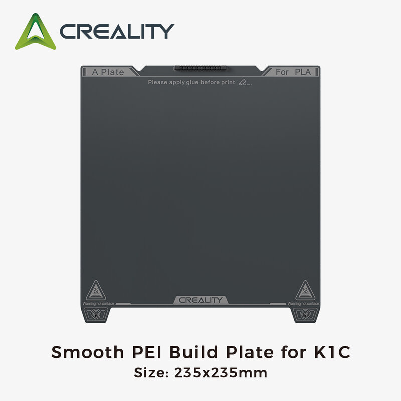 Creality-Plaque de construction en PEI lisse K/s, 235x235mm, sans autocollant magnétique souple, accessoires pour imprimante 3D
