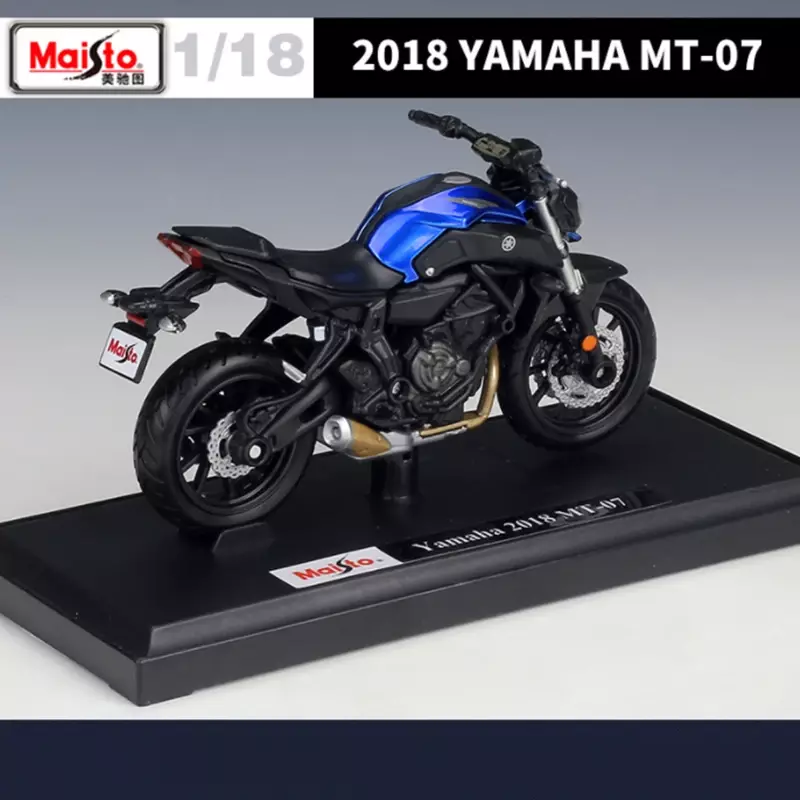 Maisto 1:18 2008 Yamaha MT-07 modello di moto da corsa in lega Diecast Street Sports modello di moto simulazione regalo giocattolo per bambini